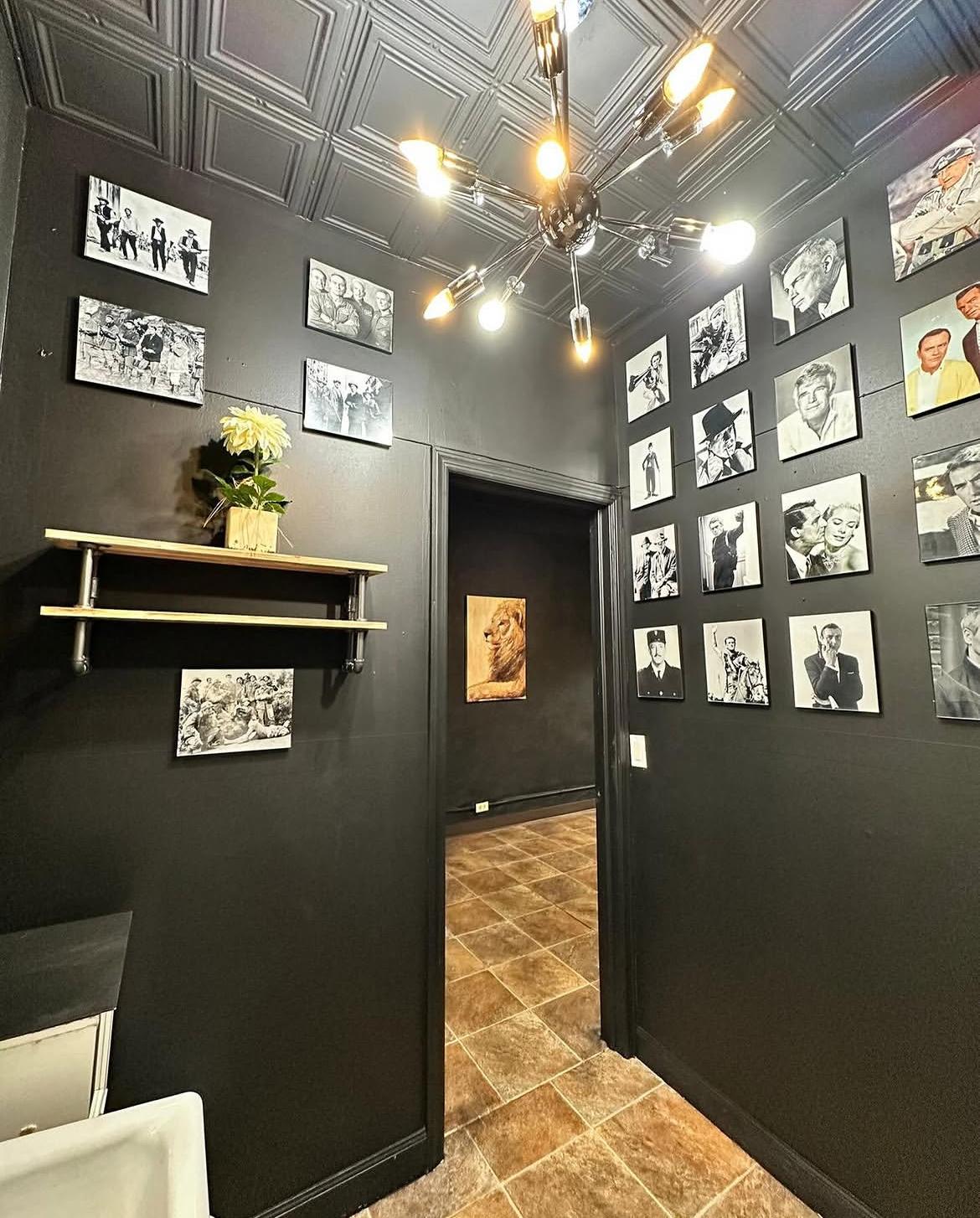 Interior de la barbería